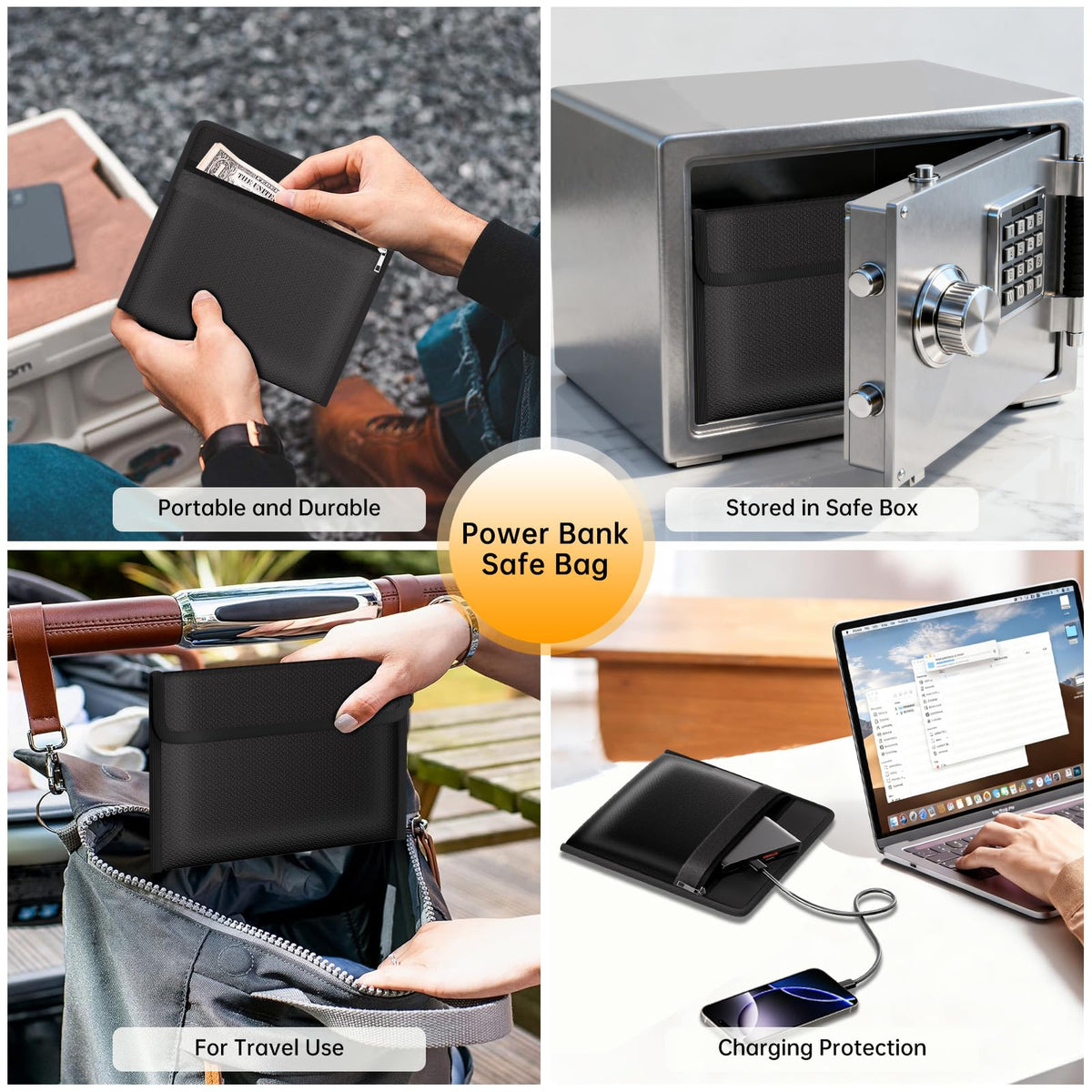 DocSafe bag may help contain a power bank fire during transit
