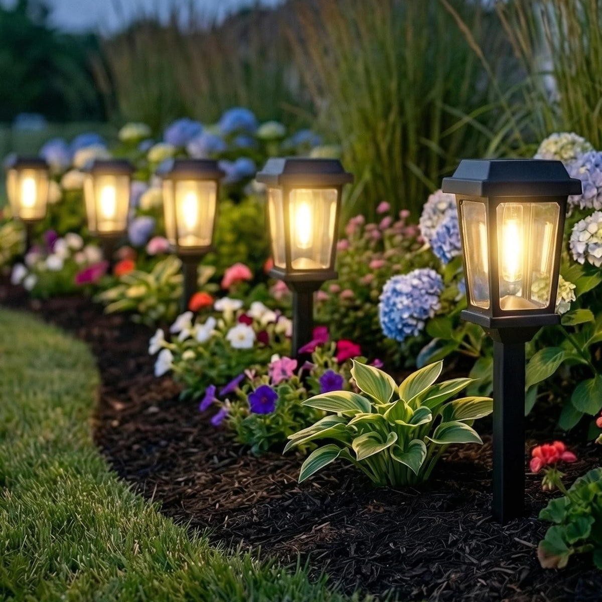 DOESLAG garden-border lights define edges with soft, even illumination.