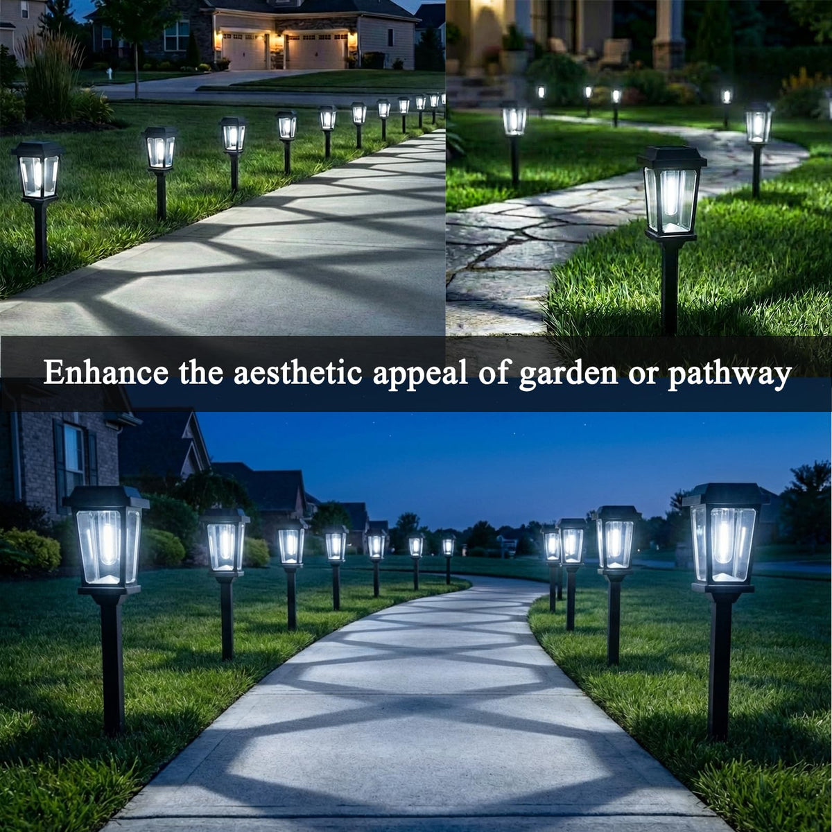 DOESLAG enhances outdoor spaces by day and provides safe night lighting.