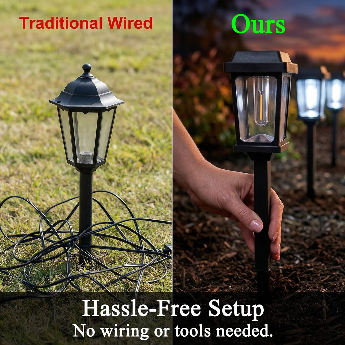 DOESLAG dusk-to-dawn solar light auto on/off for hands-free evenings.