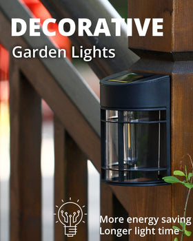 DOESLAG easy-installation lights shown on a garden fence.