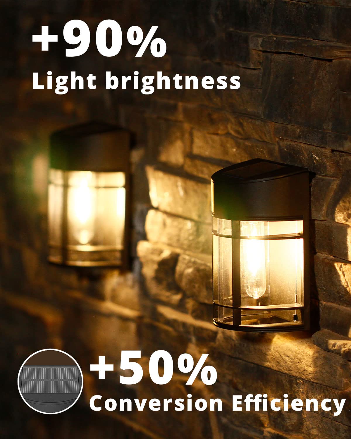 DOESLAG outdoor IP65 lights withstand rain and snow for year-round use.