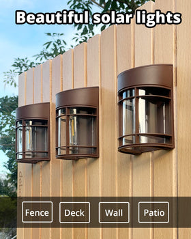 Doeslag outdoor solar lights brighten yard and patio areas without wiring.