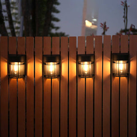 DOESLAG solar fence light with waterproof ABS for all-weather use