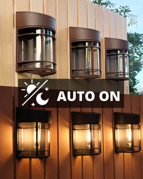 DOESLAG Solar Fence Lights IP44 weatherproof withstands rain and snow.