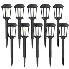 DOESLAG solar pathway lights install without tools for quick setup.