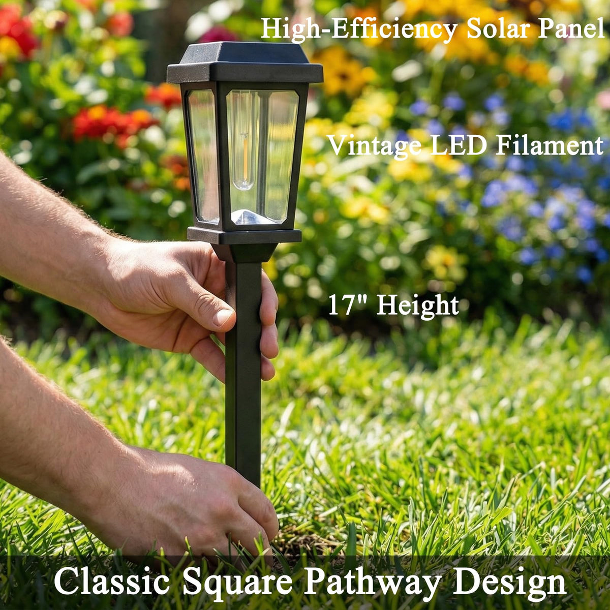 DOESLAG outdoor path lighting highlights steps and uneven ground safely.