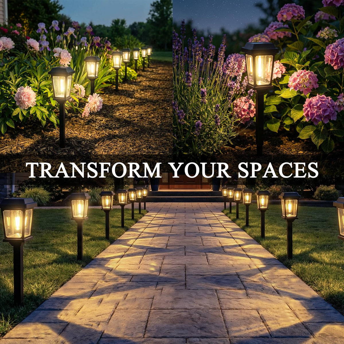 DOESLAG 10-pack creates a cohesive daytime landscape accent.