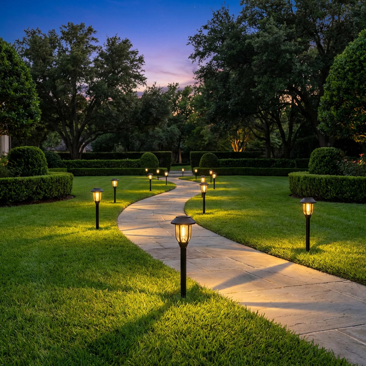 DOESLAG solar panels provide energy-efficient, low-maintenance illumination