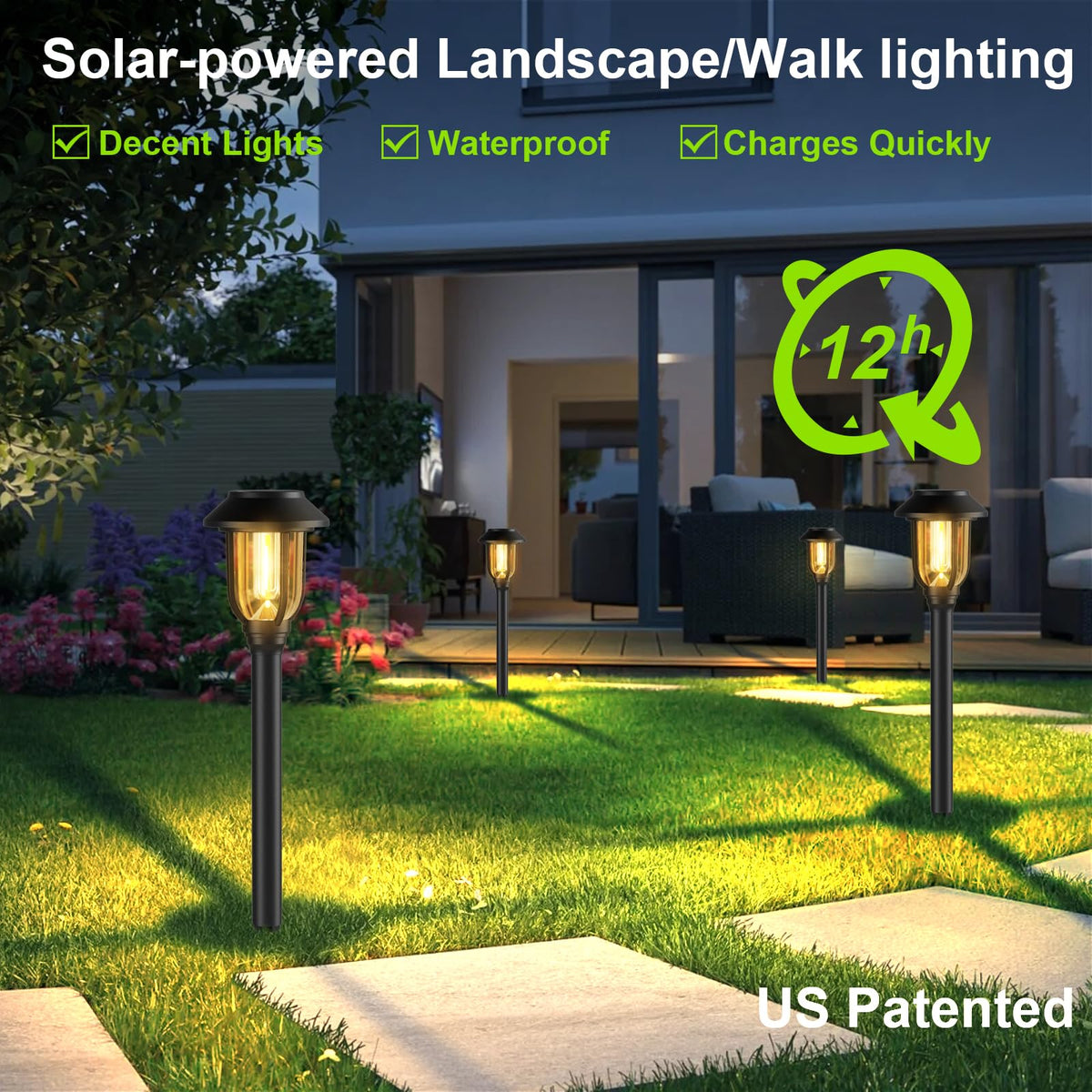 DOESLAG durable ABS stake keeps lights stable in wind