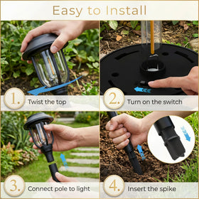DOESLAG push-in stake installation lines paths quickly and neatly