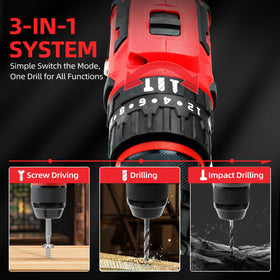 Dogtooth drill bit set provided for immediate drilling tasks.