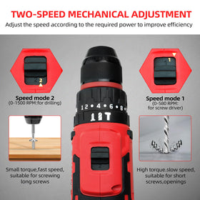 Dogtooth screwdriver mode enables precise fastening for furniture.