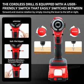 Dogtooth drill speed control for versatile drilling and driving.