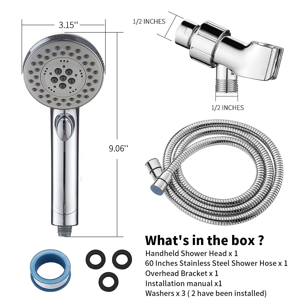 DOILIESE 60-inch stainless hose for flexible handheld use