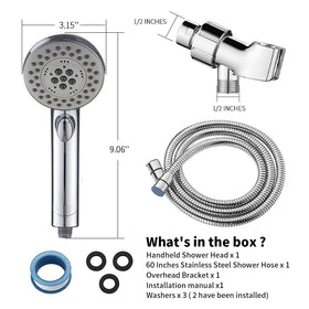 DOILIESE 60-inch stainless hose for flexible handheld use