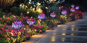 Doingart 2-pack garden lights give double decorative lighting for paths and beds