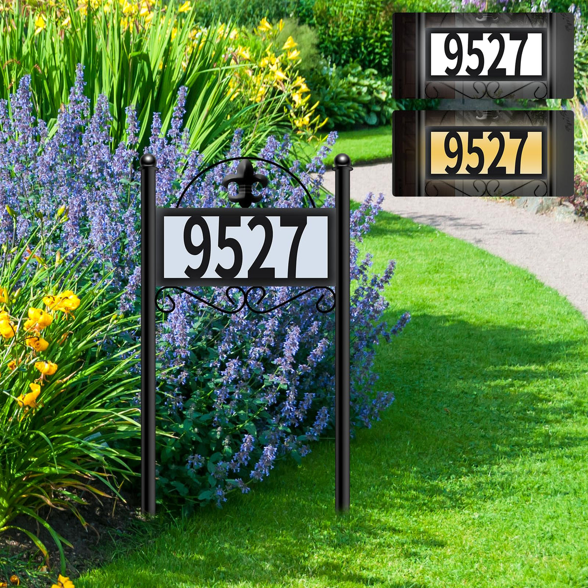 DoinMaster address sign spacers and numbers arranged for custom address