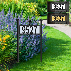 DoinMaster address sign spacers and numbers arranged for custom address
