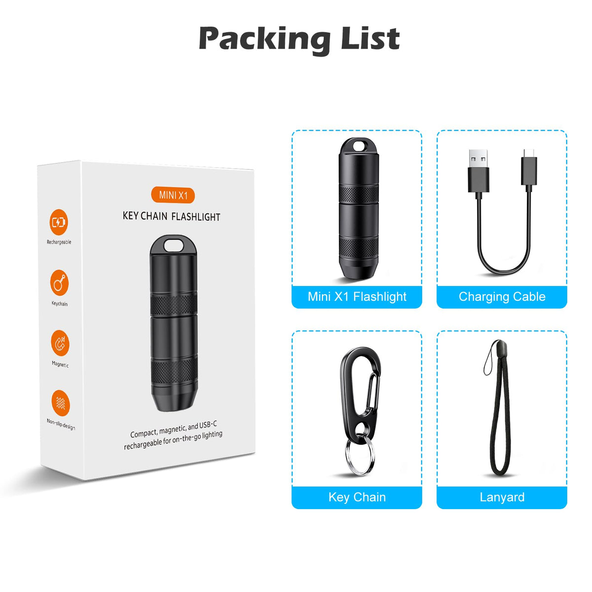 DOKNAAM Mini X1 IPX6 durability and lightweight aluminum body.