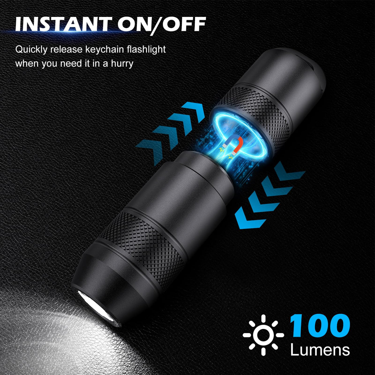DOKNAAM Mini X1 magnetic base sticks to metal surfaces for hands-free use.
