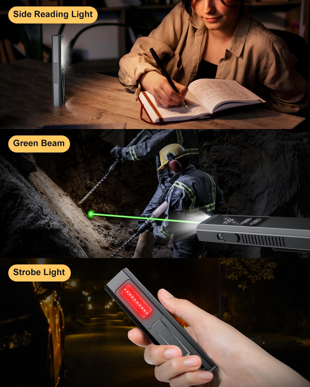 DOKNAAM side warm light provides ambient glow and visibility.