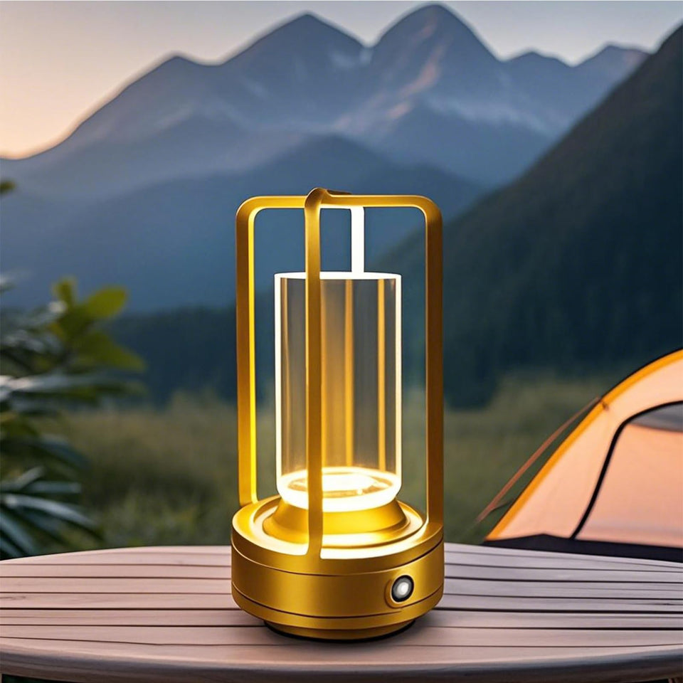 DOLAFY outdoor table lamp with rechargeable battery for patio lighting