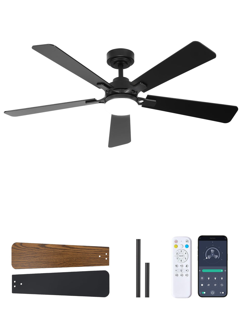 Dolavast 52-inch ceiling fan with remote for powerful all-room cooling.