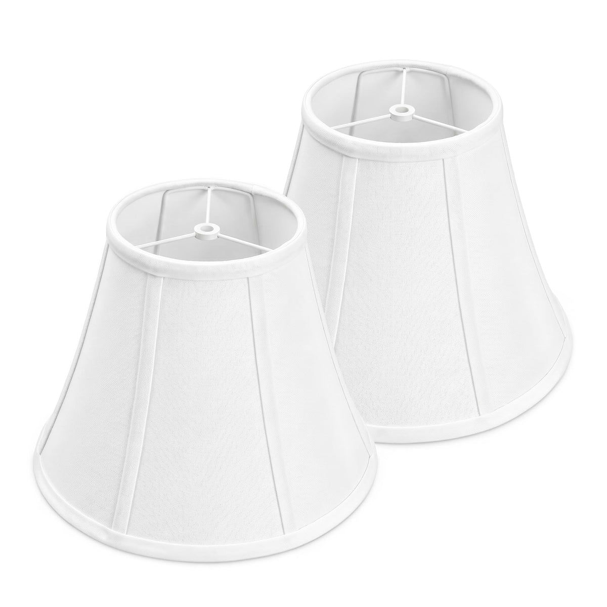 Doloota White Bell lamp shade front view with soft ambient diffusion.