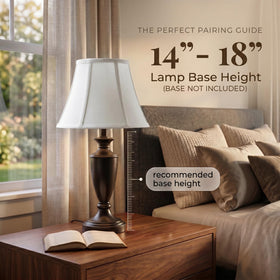 Doloota White Bell shade side view shows elegant silhouette for versatile decor.