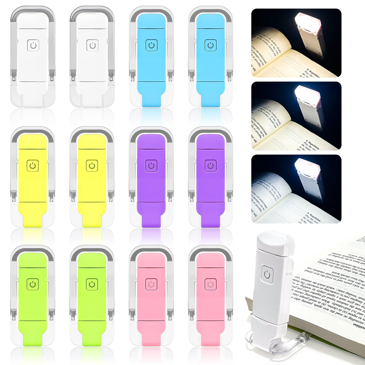 Dolusenly reading light folded flat for compact travel.