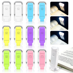 Dolusenly reading light folded flat for compact travel.