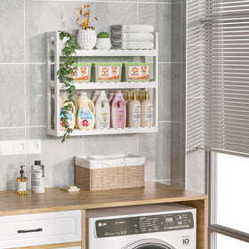 Domax 3-tier storage shelf in bathroom keeping essentials organized