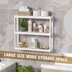Domax plant display on shelf enhances compact kitchen or bath