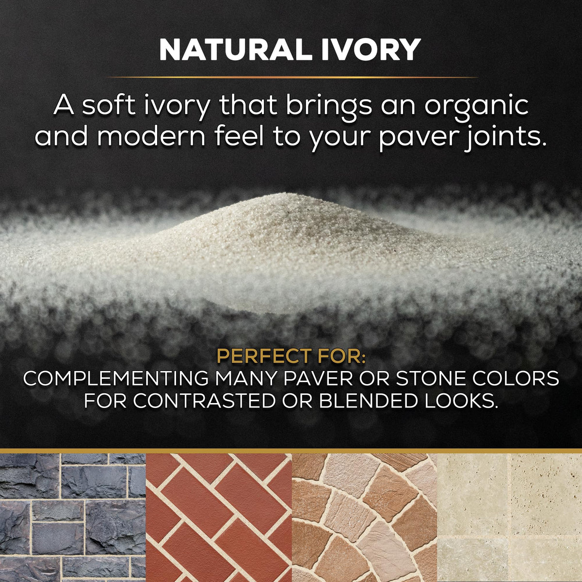 DOMINATOR natural ivory 10 lb bag with easy pour handle for precise application.