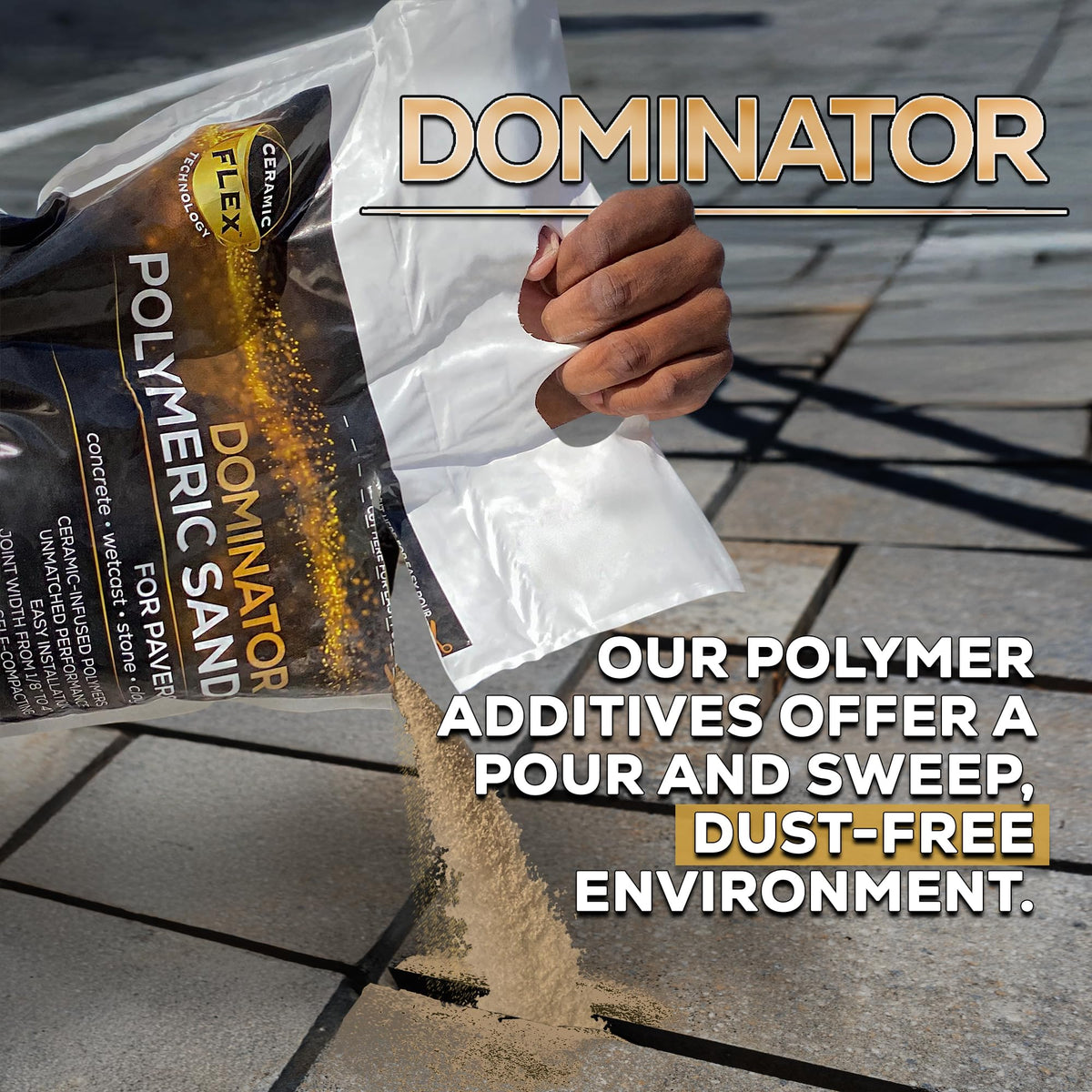DOMINATOR camel brown color swatches highlight warm, natural finish for stone surfaces.