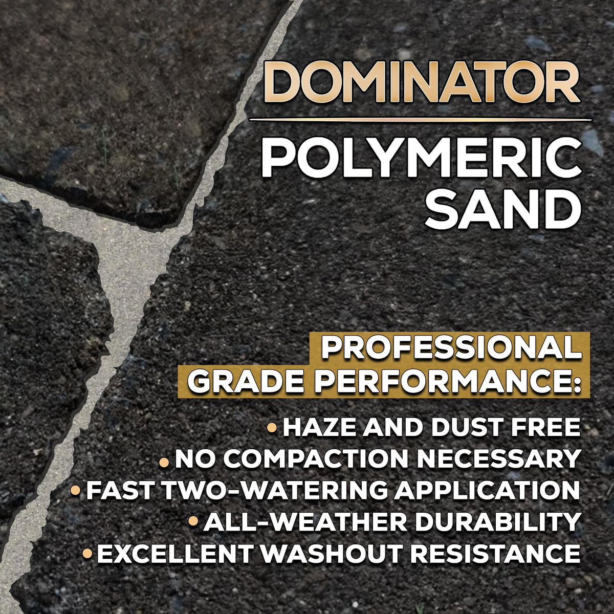 Easy pour handle on the DOMINATOR bag enables precise application