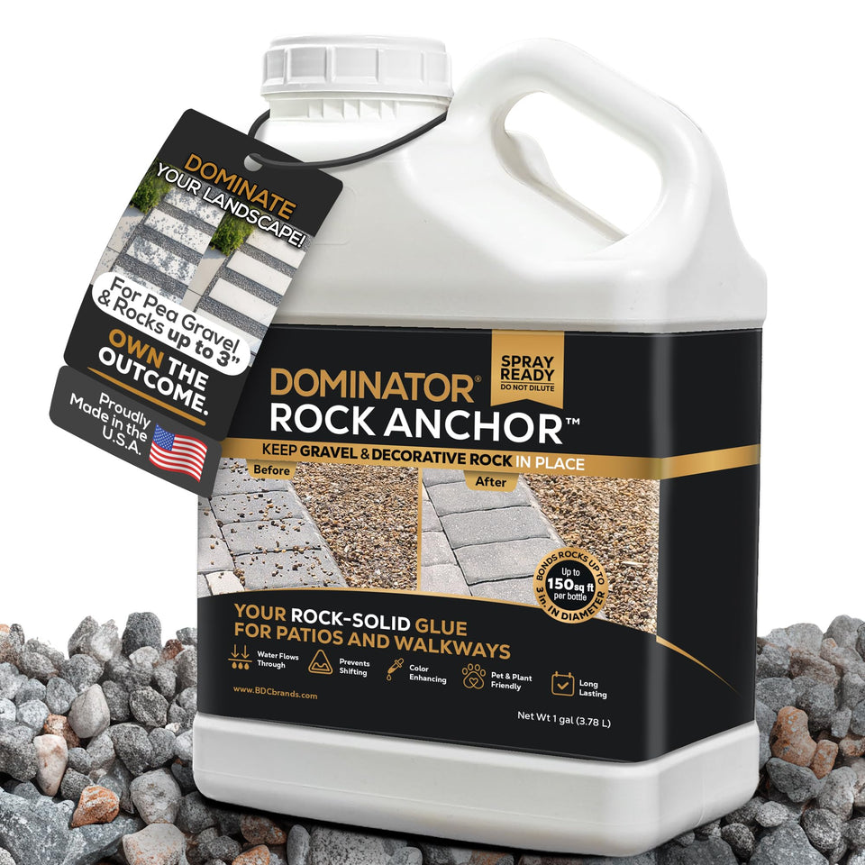 Dominator Rock Anchor 1Gal ready-to-spray bottle for easy outdoor stabilization.