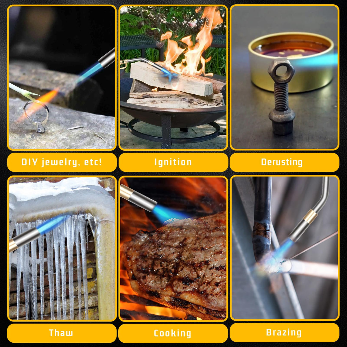 Domininox torch head upside-down operation enables continuous heating.