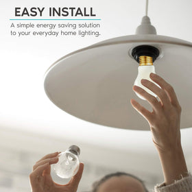 DONDDA Frosted E26 bulb in a wall sconce providing warm ambient glow