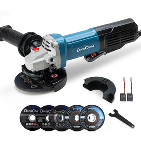 Dong Cheng 9.2A angle grinder motor powers fast metal cutting and grinding.