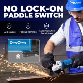Dong Cheng paddle-switch provides a two-stage lock-off for safer starts.