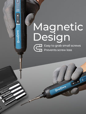 DongCheng 4V screwdriver operates at 300 RPM for steady drive.