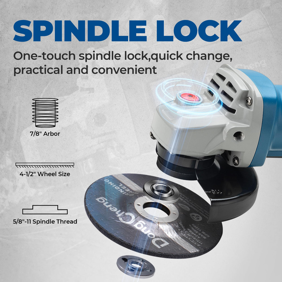 DongCheng complete kit includes discs, flap discs and accessories.