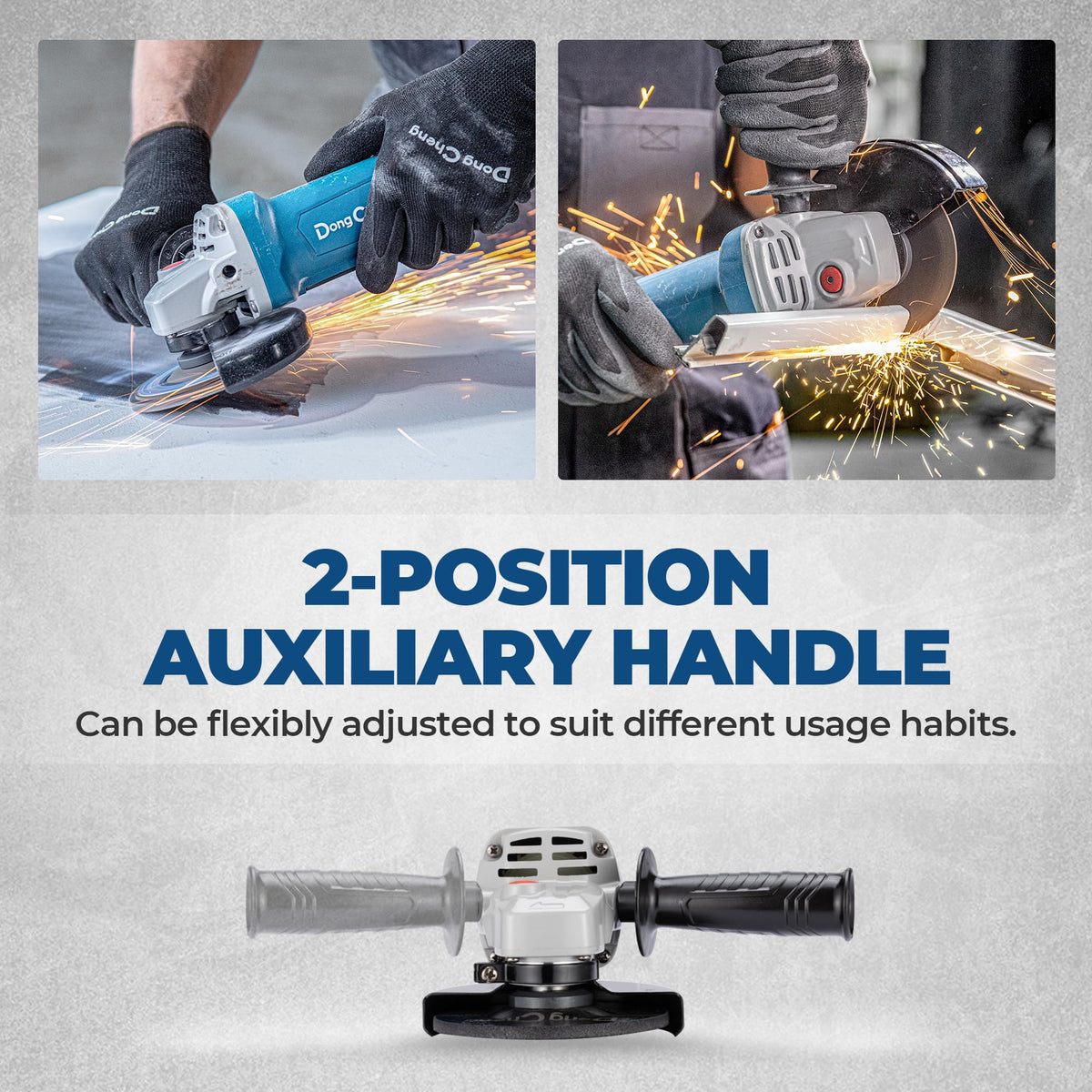 DongCheng grinder's lightweight 4.2 lb design reduces fatigue.