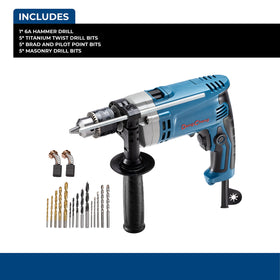 DongCheng drill kit includes drill, bits, handle, cord, and manual