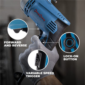DongCheng dual-mode drill for wood and masonry applications