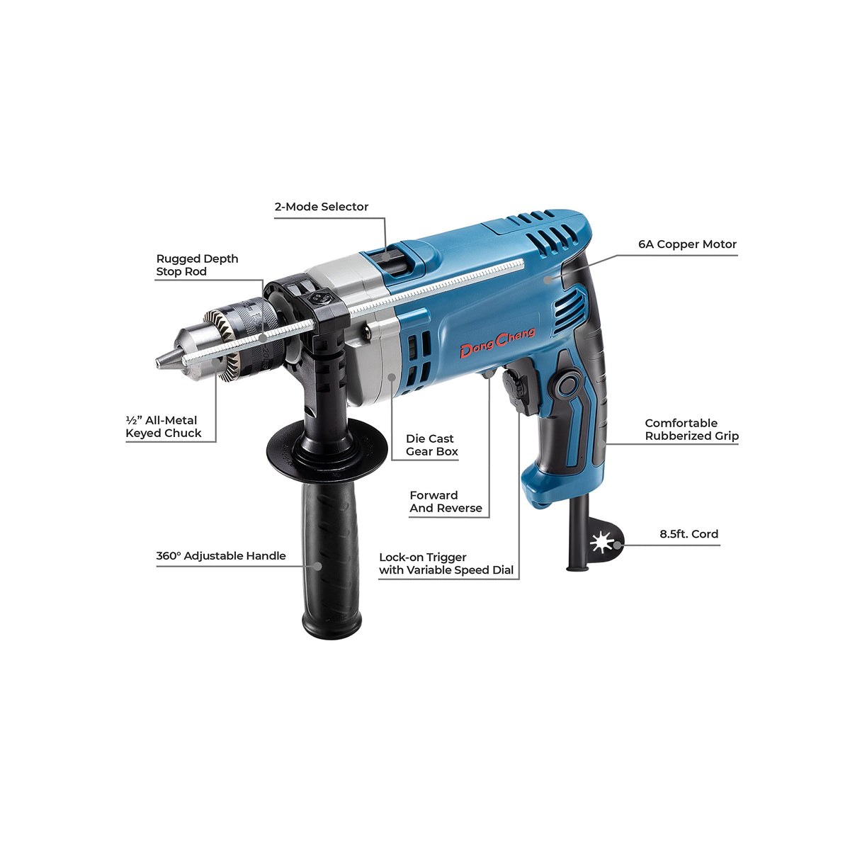 DongCheng ergonomic grip and auxiliary handle for comfort