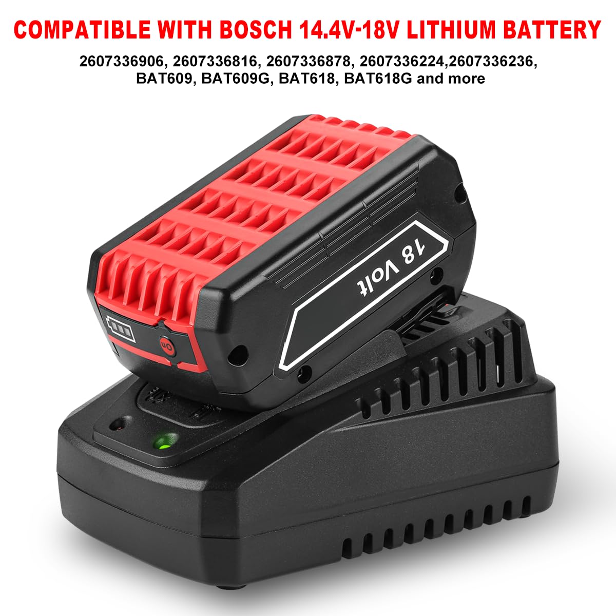 DONGPUCUN Bosch quick charger includes 18-month warranty and support.