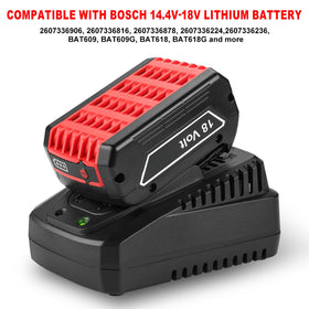 DONGPUCUN Bosch quick charger includes 18-month warranty and support.